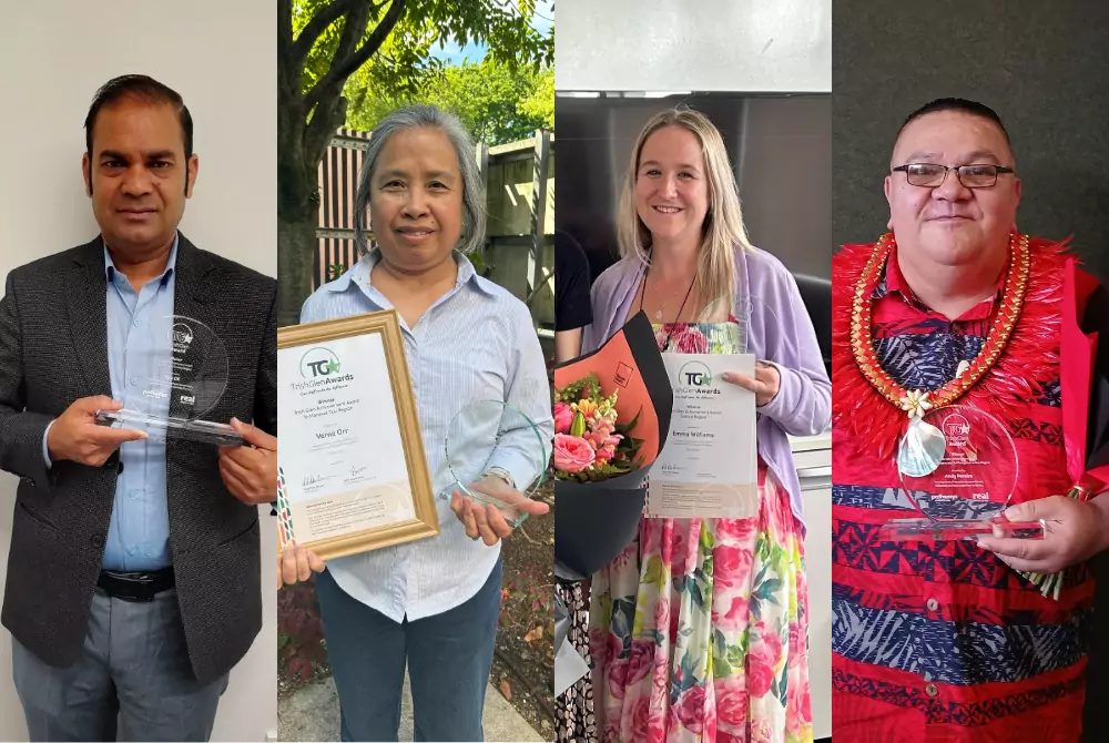 A collage of photos the four 2024 Trish Glen Award winners.